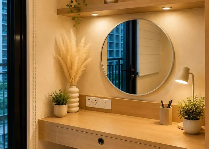 Cozy 1br Near Moa With Balcony Shore Residences